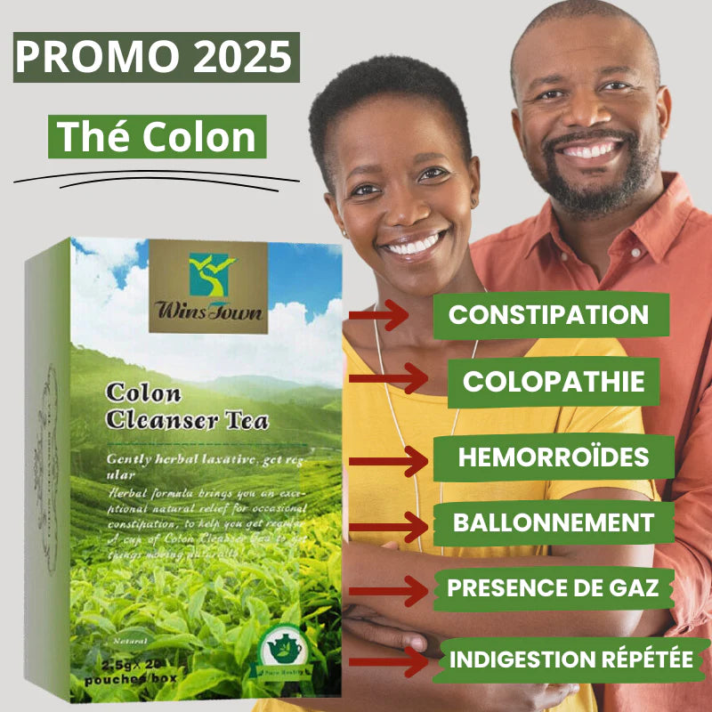 Thé nettoyant du côlon pour la constipation chronique, colopathie fonctionnelle, hémorroïdes